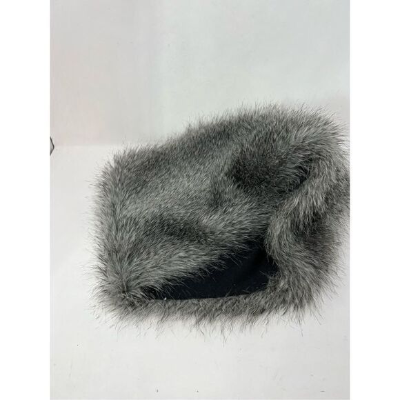 Express Faux Fur Scarf Gray Womens Size One Size - Picture 2 of 6